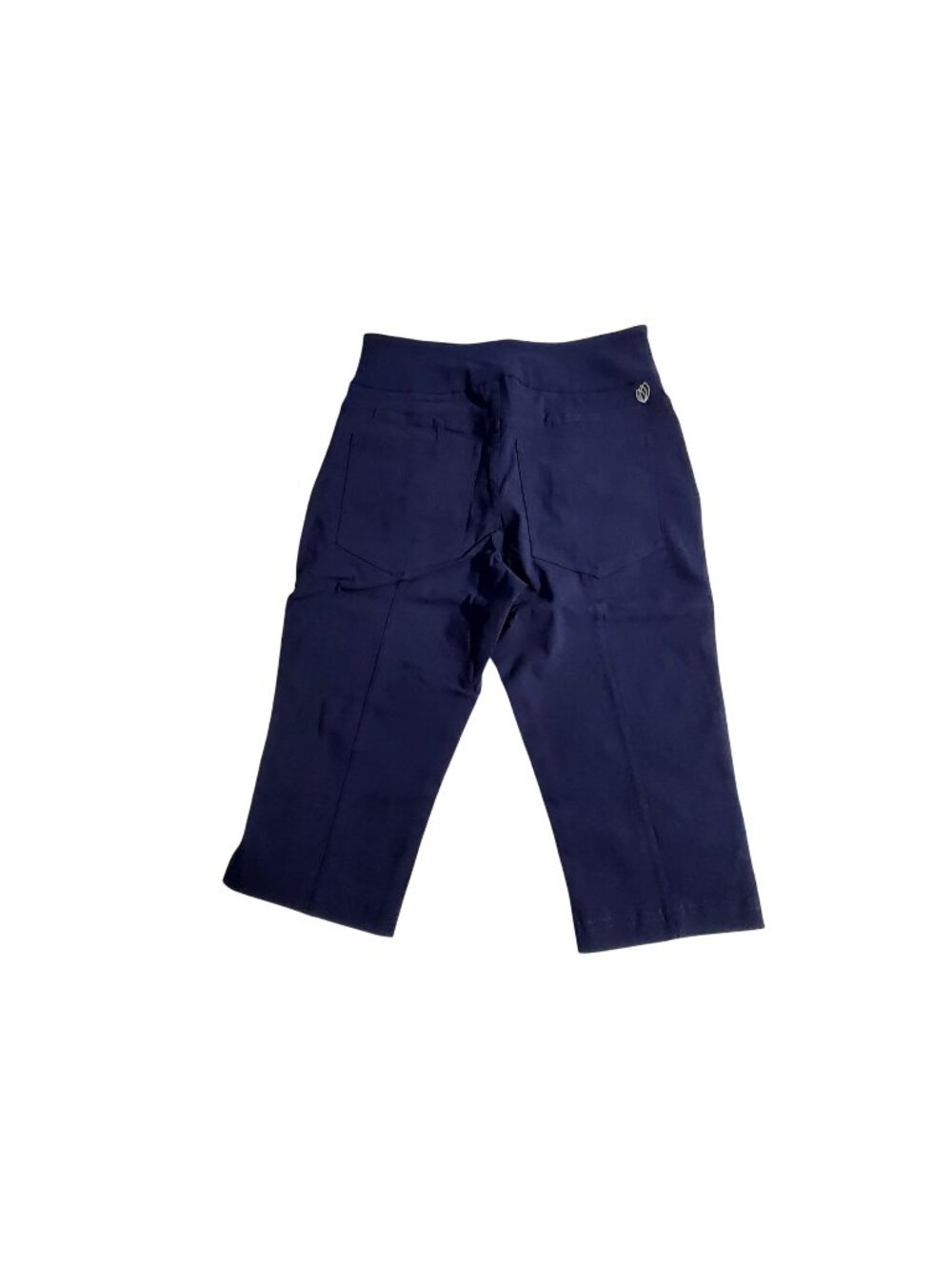 GGBlue Womens Stretch Tummy Control Capri Pants S 2 Casual Navy Blue Lightweight
